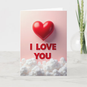 Ich liebe dich Wolken Herz Partnerkarte Karte