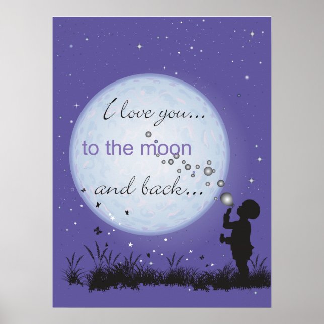 Ich Liebe dich zum Mond-Back-Poster Poster (Vorne)
