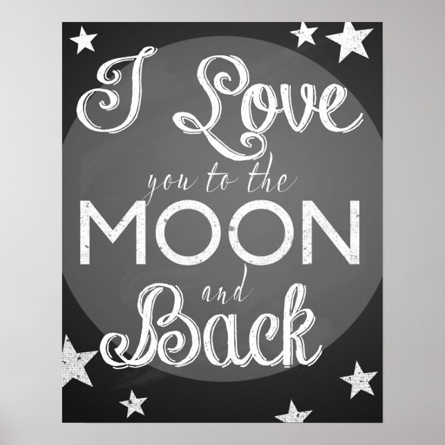 Ich Liebe dich zum Mond und zum hinteren Plakat de (Vorne)