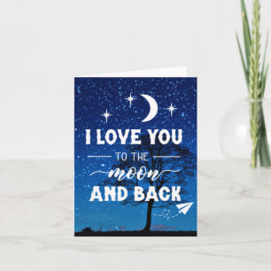 Ich Liebe dich zum Mond und zurück Feiertagskarte