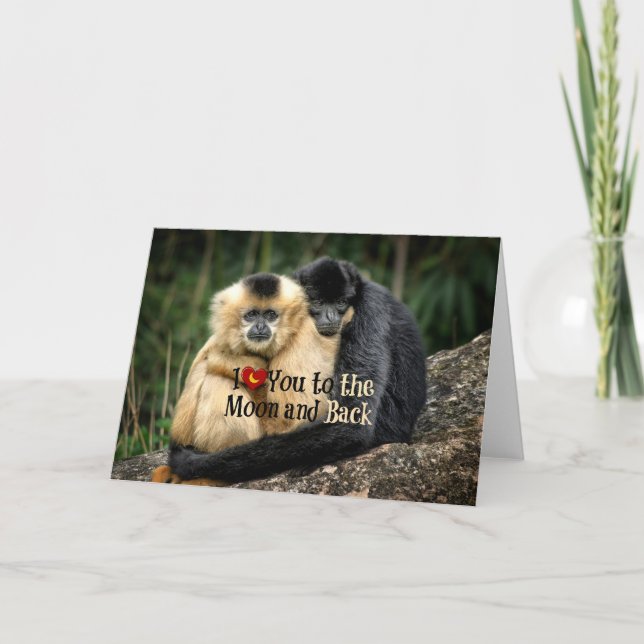 Ich Liebe dich zum Mond und zurück Karte (Vorderseite)