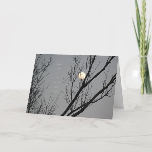 Ich Liebe dich zum Mond und zurück, leer innen Karte (Vorderseite)