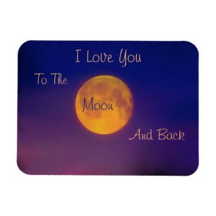 Ich Liebe dich zum Mond und zurück Magnet