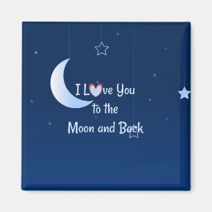 Ich Liebe dich zum Mond und zurück Magnet