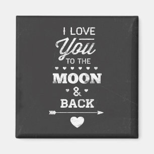 Ich Liebe dich zum Mond und zurück Magnet