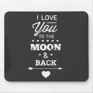 Ich Liebe dich zum Mond und zurück Mousepad