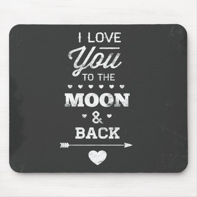 Ich Liebe dich zum Mond und zurück Mousepad (Vorne)