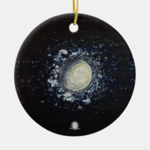 Ich Liebe dich zum Mond und zurück - Personalisier Keramik Ornament