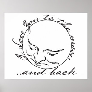 Ich Liebe dich zum Mond und zurück Poster