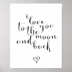Ich Liebe dich zum Mond und zurück Poster
