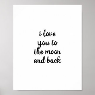 Ich Liebe dich zum Mond und zurück Poster
