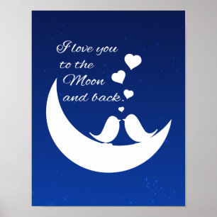 Ich Liebe dich zum Mond und zurück Poster