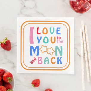 Ich Liebe dich zum Mond und zurück Serviette