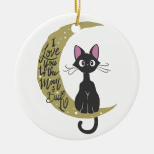 Ich Liebe dich zum Mond und zurück - Such dir den  Keramik Ornament