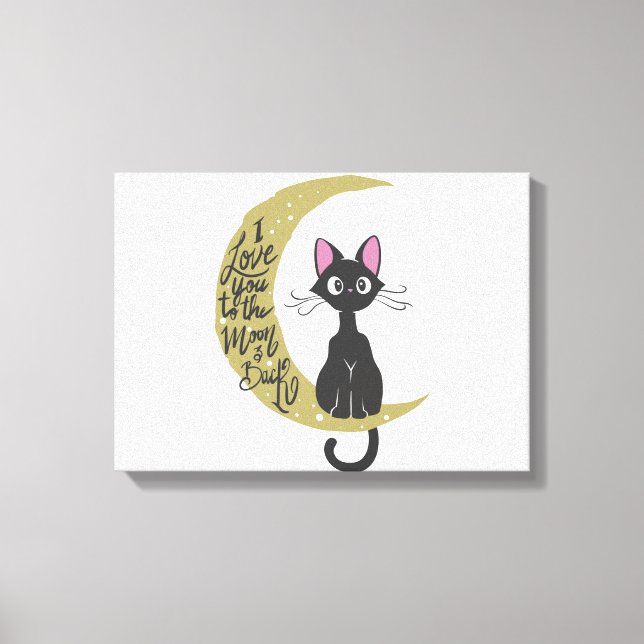 Ich Liebe dich zum Mond und zurück - Such dir den  Leinwanddruck (Vorderseite)