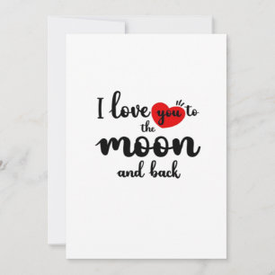 Ich liebe dich zum Mond und zurück Valentinstag Co Feiertagskarte