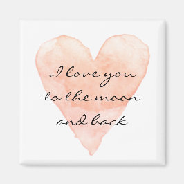 Ich Liebe dich zum Mond und zurück zum Kühlschrank Magnet