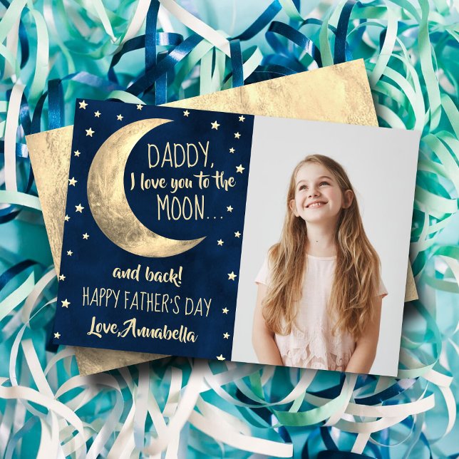 Ich Liebe dich zum Mond und zurück zum Vater Feiertagskarte (Von Creator hochgeladen)