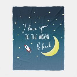 Ich Liebe dich zum Mond und zurück zum Weltraumbab Fleecedecke