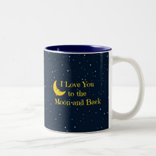 Ich Liebe dich zum Mond und zurück Zweifarbige Tasse