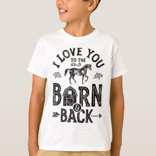 Ich Liebe dich zum Pferd und zum Pferdeschwanz T-Shirt