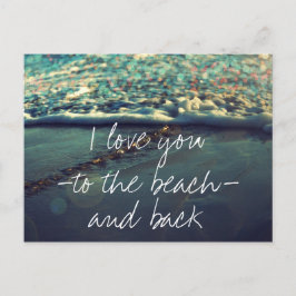 Ich Liebe dich zum Strand und zurück Postkarte