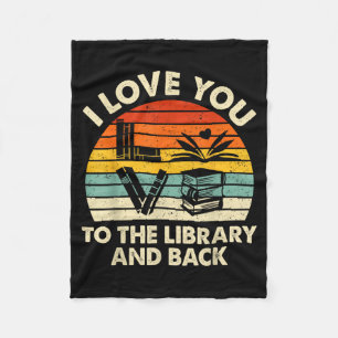 Ich liebe dich zur Bibliothek und zurück Lustiger Fleecedecke