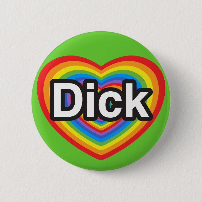 Ich Liebe Dick. Ich Liebe dir Dick. Herz Button (Vorderseite)