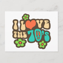 Ich Liebe die 70er Jahre Postkarte