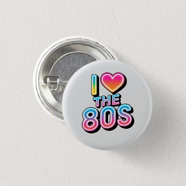 ich liebe die 80er  button (Vorne & Hinten)