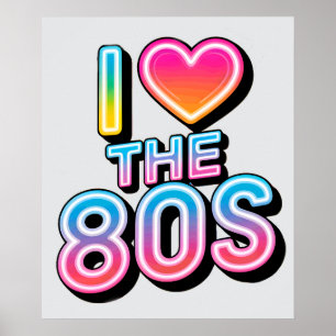 ich liebe die 80er poster