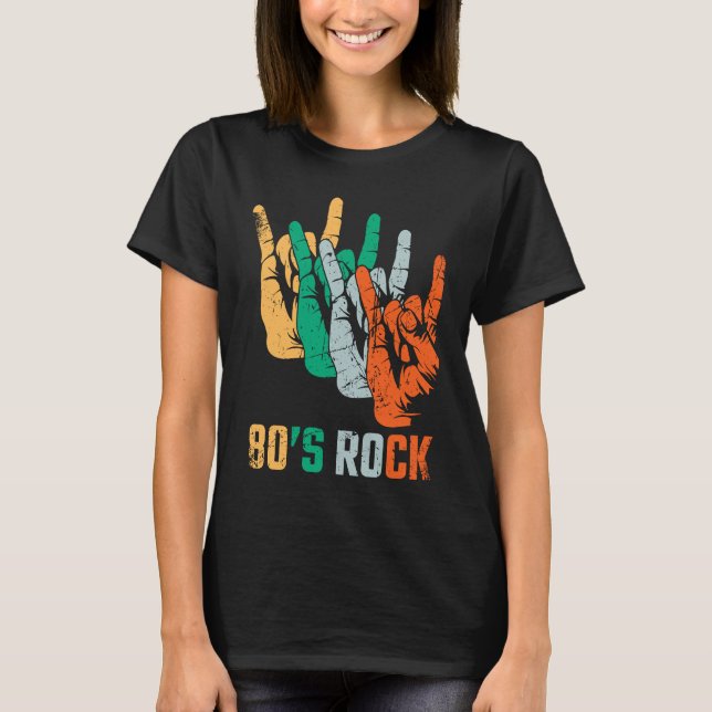 Ich Liebe die 80er Rock Retro 80er Girl Costume Me T-Shirt (Vorderseite)