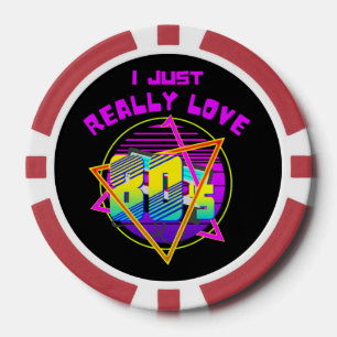 ICH LIEBE DIE 80ER SEHR POKERCHIPS