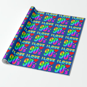ich liebe die 90er geschenkpapier