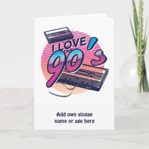 Ich liebe die 90er Lustiges Retro-Tonband-Kassette Karte