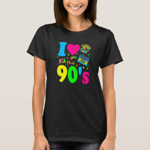 Ich liebe die 90er Neunziger Party Kleid Retro T-Shirt
