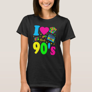 Ich liebe die 90er Neunziger Party Kleid Retro T-Shirt
