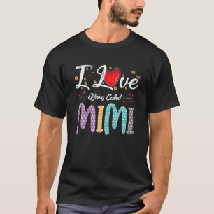 Ich Liebe, die als Mimi Herz Funny Mothers Day W T-Shirt