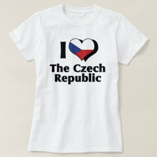 Ich liebe die Flagge der Tschechischen Republik T-Shirt