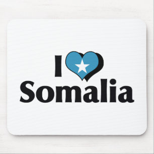 Ich liebe die Flagge Somalias Mousepad