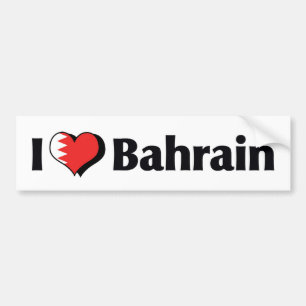 Ich liebe die Flagge von Bahrain Autoaufkleber