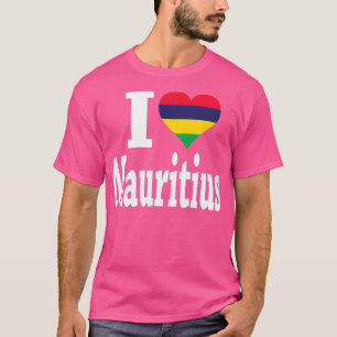 Ich liebe die Flagge von Mauritius T-Shirt