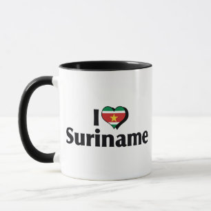 Ich liebe die Flagge von Surinam Tasse