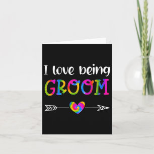 Ich Liebe, die Groom Proud Groom Gefärbte Krawatte Karte