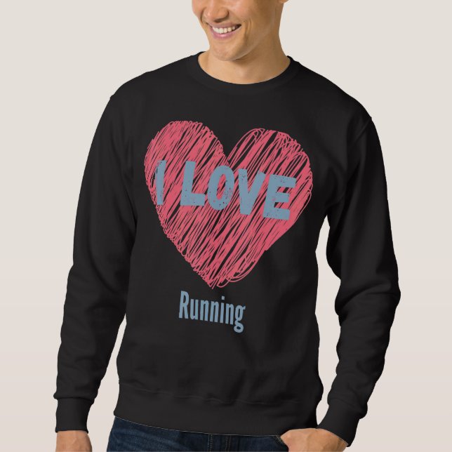 Ich Liebe, die Herzbild-Hobby oder Hobbyist führt Sweatshirt (Vorderseite)