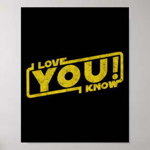 Ich Liebe, die ich kenne - Geschenk von Blockbuste Poster