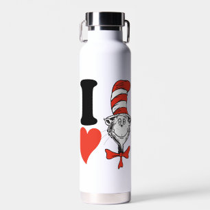Ich liebe die Katze im Hut Trinkflasche