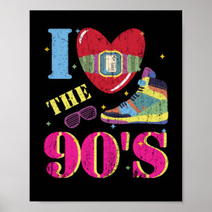 Ich Liebe die Kleidung der 90er Jahre Retro 90er J Poster