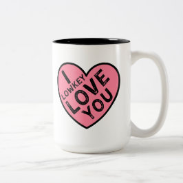 Ich liebe die Liebe, die du Valentin hast Zweifarbige Tasse