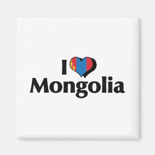 Ich liebe die Mongolei-Flagge Magnet